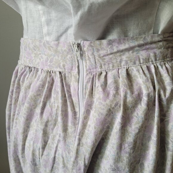 Handmade floral prarie skirt with lace trim - Picture 7 of 12